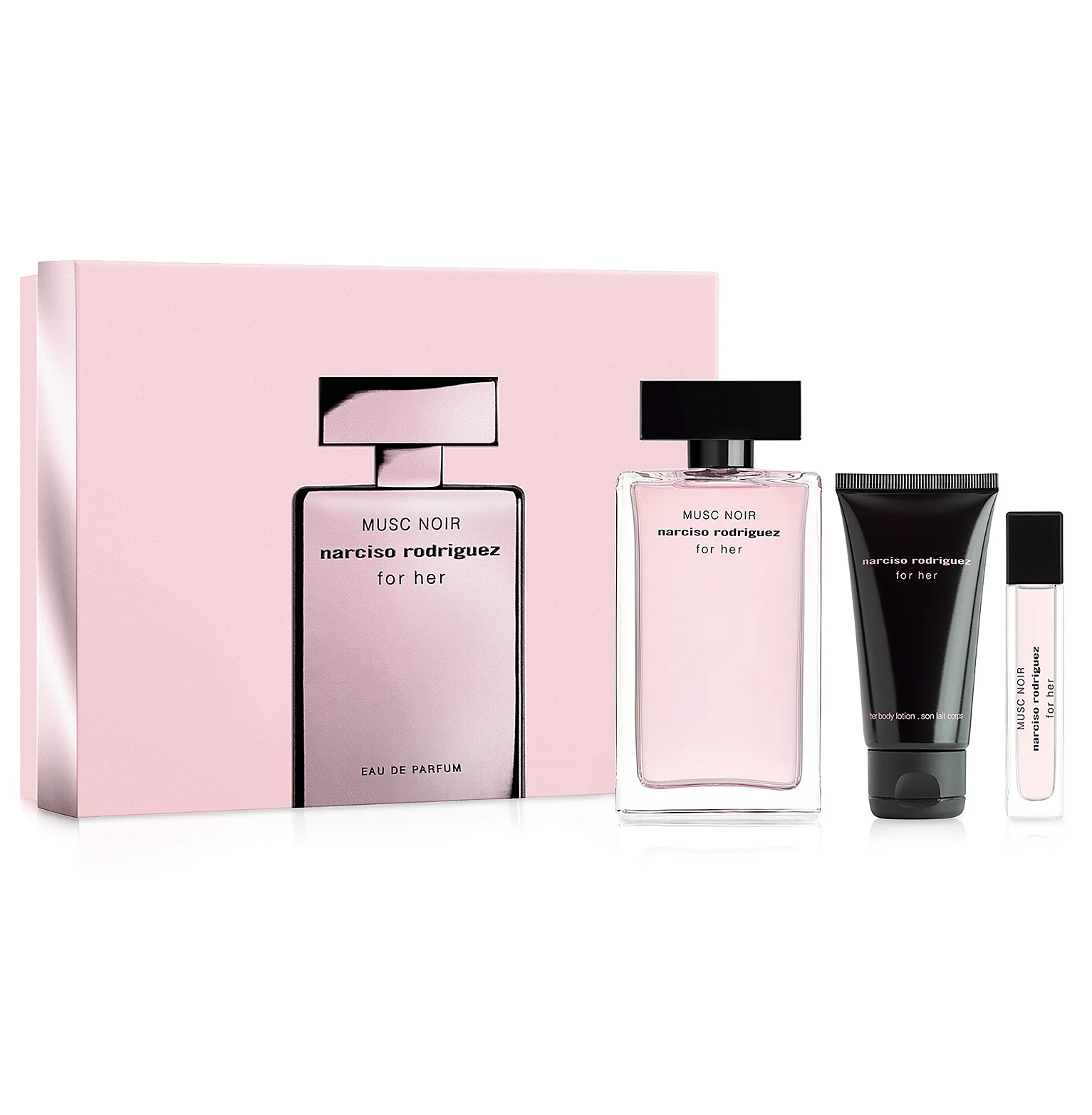 Musc Noir by Narciso Rodriguez 100ml EDP 3 Piece Gift Set