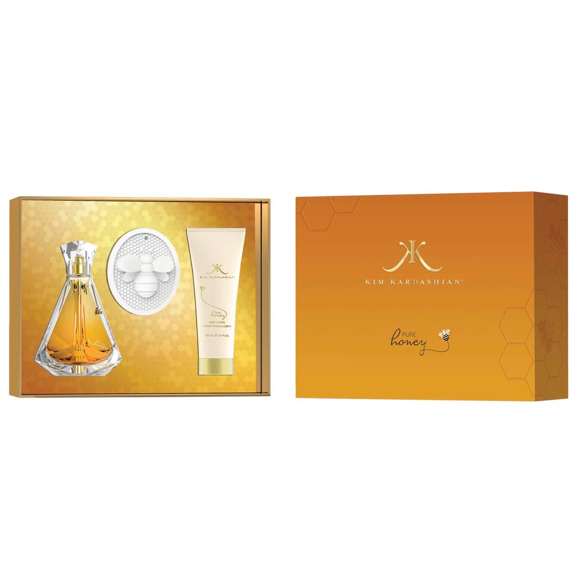 Pure Honey by Kim Kardashian 100ml EDP 3 Piece Gift Set