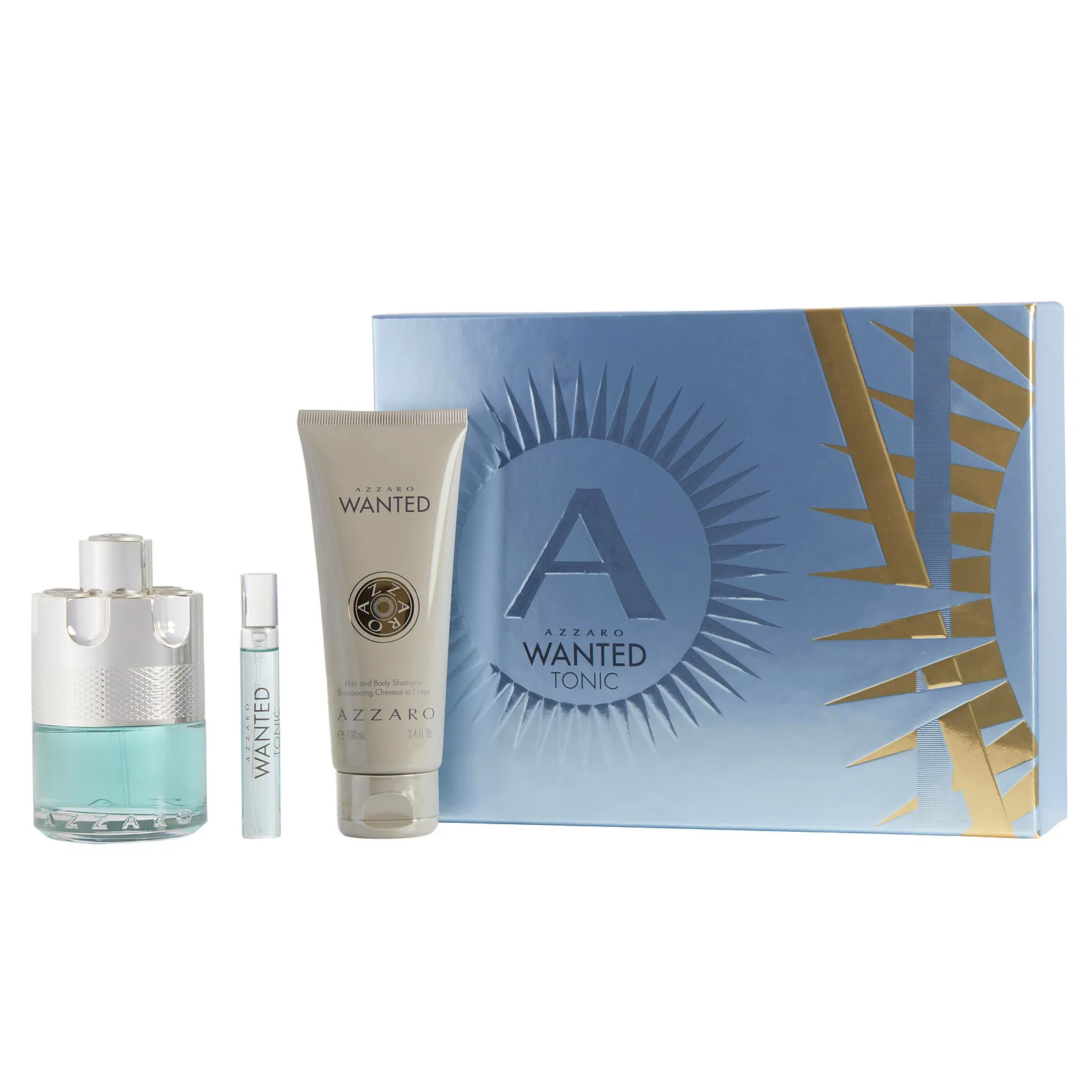 Wanted Tonic by Azzaro 100ml EDT 3 Piece Gift Set
